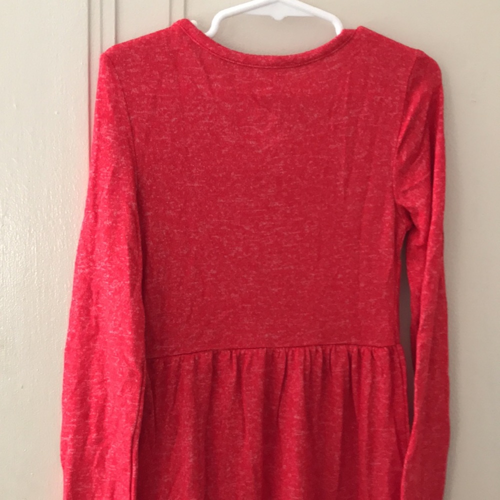 Girl dress in red color perfect for Christmas - Picture 3 of 5